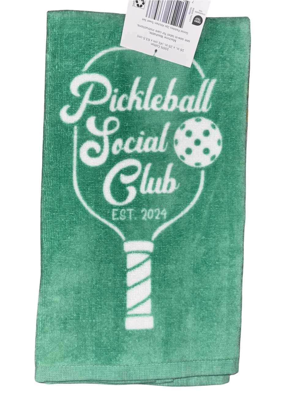 Pickleball Social Club Kitchen Hand Towels Set of 2 NWT